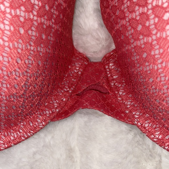 VICTORIA'S SECRET VS Perfect Shape Underwired Push Up Bra  Pink Floral Lace  32D - Picture 2 of 10